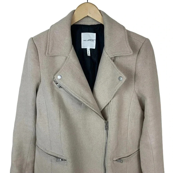 Avec les  Filles Moto Twill Wool Blend Coat - Picture 2 of 14